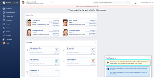 welcome page